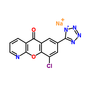 70502-82-8  sodium 5-(9-chloro-5-oxo-5H-chromeno[2,3-b]pyridin-7-yl)tetrazol-1-ide