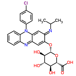 80832-47-9  (3E)-5-(4-chlorophenyl)-3-(propan-2-ylimino)-3,5-dihydrophenazin-2-yl beta-D-glucopyranosiduronic acid