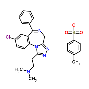 83983-74-8  2-(8-chloro-6-phenyl-4H-[1,2,4]triazolo[4,3-a][1,4]benzodiazepin-1-yl)-N,N-dimethylethanamine 4-methylbenzenesulfonate (1:1)