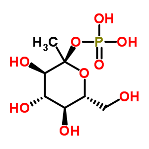 92642-58-5  1-deoxy-2-O-phosphono-alpha-D-gluco-hept-2-ulopyranose
