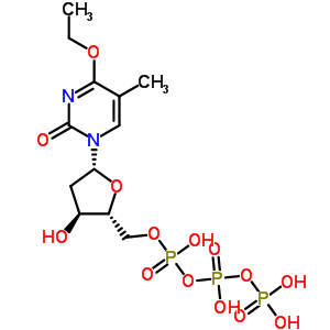 96027-03-1  1-[2-deoxy-5-O-(hydroxy{[hydroxy(phosphonooxy)phosphoryl]oxy}phosphoryl)-beta-D-erythro-pentofuranosyl]-4-ethoxy-5-methylpyrimidin-2(1H)-one