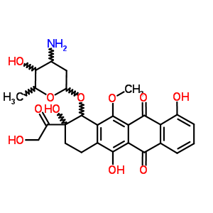 97777-78-1  2,5,10-trihydroxy-2-(hydroxyacetyl)-12-methoxy-6,11-dioxo-1,2,3,4,6,11-hexahydrotetracen-1-yl 3-amino-2,3,6-trideoxyhexopyranoside