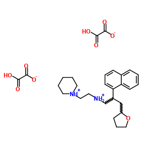 10337-38-9  2-hydroxy-2-oxo-acetate; [2-(1-naphthyl)-3-tetrahydrofuran-2-yl-propyl]-(2-piperidin-1-ium-1-ylethyl)ammonium