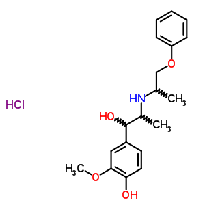 14358-50-0  4-{1-hydroxy-2-[(1-phenoxypropan-2-yl)amino]propyl}-2-methoxyphenol hydrochloride (1:1)