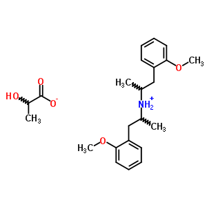 24407-55-4  1-(2-methoxyphenyl)-N-[1-(2-methoxyphenyl)propan-2-yl]propan-2-aminium 2-hydroxypropanoate