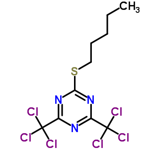 24481-70-7  2-(pentilsulfanil)-4,6-bis(triclorometil)-1,3,5-triazina