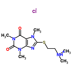 24851-37-4  N,N-dimethyl-2-[(1,3,7-trimethyl-2,6-dioxo-2,3,6,7-tetrahydro-1H-purin-8-yl)sulfanyl]ethanaminium chloride