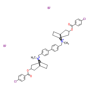 337-75-7  8,8'-(Biphenyl-4,4'-diyldimethandiyl)bis{3-[(4-chlorbenzoyl)oxy]-8-methyl-8-azoniabicyclo[3.2.1]octan}-dibromid