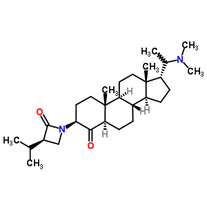 6156-99-6  (3R)-1-[(3S,5R,8S,9S,10R,13S,14S,17R)-17-(1-dimethylaminoethyl)-10,13-dimethyl-4-oxo-1,2,3,5,6,7,8,9,11,12,14,15,16,17-tetradecahydrocyclopenta[a]phenanthren-3-yl]-3-isopropyl-azetidin-2-one