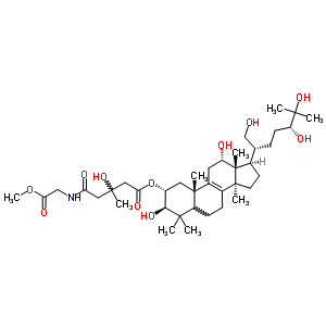 65694-21-5  (2alpha,3beta,5xi,12alpha,24R)-3,12,21,24,25-pentahydroxylanost-8-en-2-yl 3-hydroxy-5-[(2-methoxy-2-oxoethyl)amino]-3-methyl-5-oxopentanoate