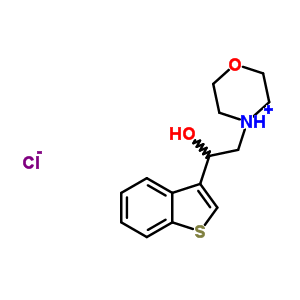 7388-09-2  4-[2-(1-benzothiophen-3-yl)-2-hydroxyethyl]morpholin-4-ium chloride