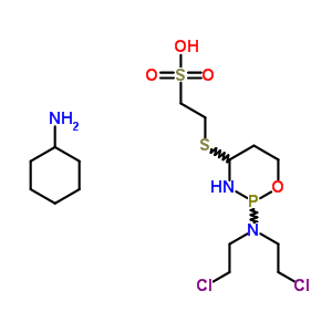 84210-80-0;88746-71-8  2-({2-[bis(2-chloroethyl)amino]-1,3,2-oxazaphosphinan-4-yl}sulfanyl)ethanesulfonic acid - cyclohexanamine (1:1)