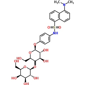 94367-65-4  5-(dimethylamino)-N-(4-{[(4xi)-4-O-(beta-D-galactopyranosyl)-beta-D-xylo-hexopyranosyl]oxy}phenyl)naphthalene-1-sulfonamide