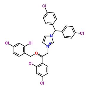 95013-41-5  1-[bis(4-chlorophenyl)methyl]-3-{2-[(2,4-dichlorobenzyl)oxy]-2-(2,4-dichlorophenyl)ethyl}-1H-imidazol-3-ium