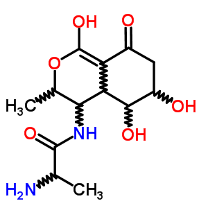 11002-80-5;24397-89-5;31327-55-6  N-(1,5,6-trihydroxy-3-methyl-8-oxo-4,4a,5,6,7,8-hexahydro-3H-isochromen-4-yl)alaninamide