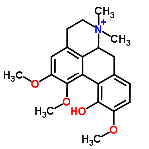 17669-18-0  11-hydroxy-1,2,10-trimethoxy-6,6-dimethyl-5,6,6a,7-tetrahydro-4H-dibenzo[de,g]quinolinium