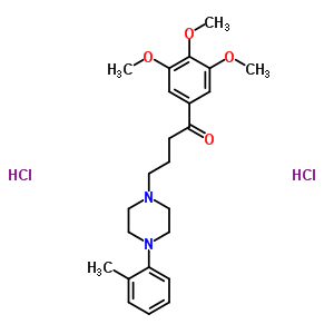 17755-90-7  4-[4-(2-methylphenyl)piperazin-1-yl]-1-(3,4,5-trimethoxyphenyl)butan-1-one dihydrochloride