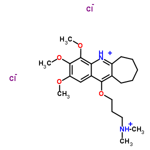 18833-65-3  11-[3-(dimethylammonio)propoxy]-2,3,4-trimethoxy-7,8,9,10-tetrahydro-6H-cyclohepta[b]quinolinium dichloride