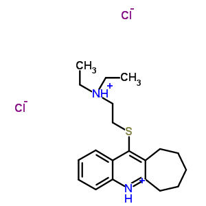 18833-67-5  11-{[2-(diethylammonio)ethyl]sulfanyl}-7,8,9,10-tetrahydro-6H-cyclohepta[b]quinolinium dichloride