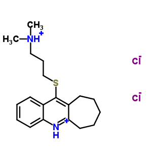 18937-25-2  11-{[3-(dimethylammonio)propyl]sulfanyl}-7,8,9,10-tetrahydro-6H-cyclohepta[b]quinolinium dichloride