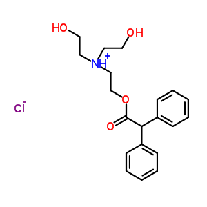 1984-87-8  2-[(diphenylacetyl)oxy]-N,N-bis(2-hydroxyethyl)ethanaminium chloride