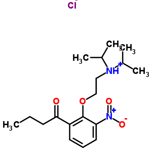 20809-24-9  N-[2-(2-butanoyl-6-nitrophenoxy)ethyl]-N-(propan-2-yl)propan-2-aminium chloride