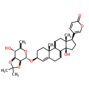 21590-25-0  (3beta,8xi,9xi)-3-{[6-deoxy-2,3-O-(1-methylethylidene)-alpha-D-glycero-hexopyranosyl]oxy}-14-hydroxybufa-4,20,22-trienolide