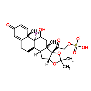 22194-54-3  2-[(4bR,5S,6bS,9aR,10aS)-4b-fluoro-5-hydroxy-4a,6a,8,8-tetramethyl-2-oxo-2,4a,4b,5,6,6a,9a,10,10a,10b,11,12-dodecahydro-6bH-naphtho[2',1':4,5]indeno[1,2-d][1,3]dioxol-6b-yl]-2-oxoethyl hydrogen phosphate
