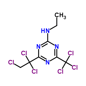 24802-97-9  N-ethyl-4-(1,1,2-trichloroethyl)-6-(trichloromethyl)-1,3,5-triazin-2-amine