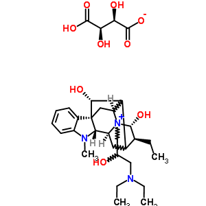47719-70-0  (16xi,17R,21alpha)-4-[3-(diethylamino)-2-hydroxypropyl]-17,21-dihydroxyajmalan-4-ium (2R,3R)-3-carboxy-2,3-dihydroxypropanoate