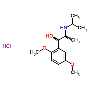 550-53-8;61-15-4  1-(2,5-dimethoxyphenyl)-2-(propan-2-ylamino)propan-1-ol hydrochloride (1:1)