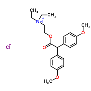 5561-89-7  2-{[bis(4-methoxyphenyl)acetyl]oxy}-N,N-diethylethanaminium chloride