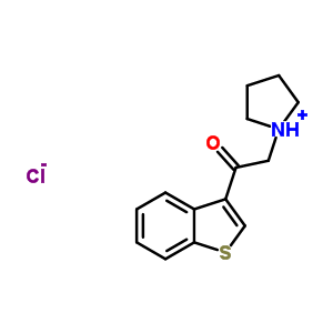 7349-49-7  1-[2-(1-benzothiophen-3-yl)-2-oxoethyl]pyrrolidinium chloride