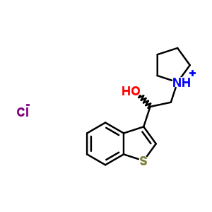 7349-53-3  1-[2-(1-benzothiophen-3-yl)-2-hydroxyethyl]pyrrolidinium chloride