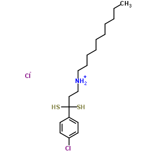 13116-77-3  N-[3-(4-chlorophenyl)-3,3-disulfanylpropyl]decan-1-aminium chloride