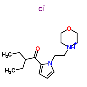 14415-57-7  4-{2-[2-(2-ethylbutanoyl)-1H-pyrrol-1-yl]ethyl}morpholin-4-ium chloride