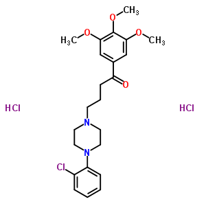 17755-85-0  4-[4-(2-chlorophenyl)piperazin-1-yl]-1-(3,4,5-trimethoxyphenyl)butan-1-one dihydrochloride