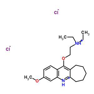 18833-61-9  11-[2-(diethylammonio)ethoxy]-3-methoxy-7,8,9,10-tetrahydro-6H-cyclohepta[b]quinolinium dichloride