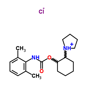 20131-73-1  1-(2-{[(2,6-dimethylphenyl)carbamoyl]oxy}cyclohexyl)pyrrolidinium chloride
