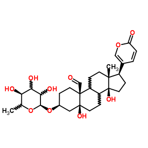 20300-44-1  (3beta,5beta,8xi,9xi)-3-[(6-deoxy-alpha-D-glycero-hexopyranosyl)oxy]-5,14-dihydroxy-19-oxobufa-20,22-dienolide