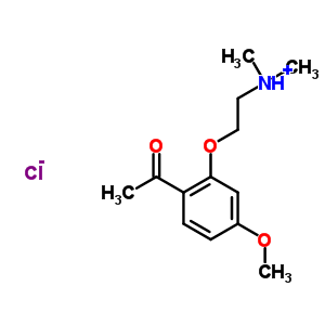 20808-93-9  2-(2-acetyl-5-methoxyphenoxy)-N,N-dimethylethanaminium chloride