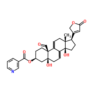 21515-43-5  (3beta,5beta,8xi,9xi)-5,14-dihydroxy-19-oxo-3-[(pyridin-3-ylcarbonyl)oxy]card-20(22)-enolide