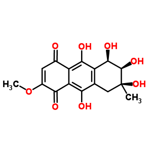 21879-81-2  (5R,6R,7S)-5,6,7,9,10-pentahydroxy-2-methoxy-7-methyl-5,6,7,8-tetrahydroanthracene-1,4-dione