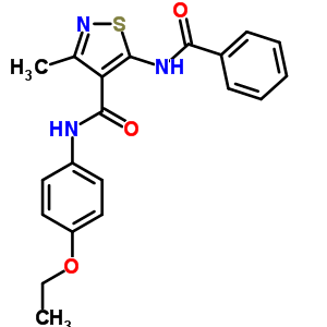 25392-07-8  5-(benzoylamino)-N-(4-ethoxyphenyl)-3-methyl-1,2-thiazole-4-carboxamide