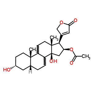 508-20-3  (3alfa,5beta,8xi,9xi,16beta)-16-(acetiloxi)-3,14-dihidroxicard-20(22)-enolídeo