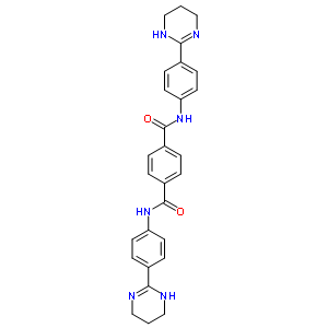 553-36-6;73-53-0  N,N'-bis[4-(1,4,5,6-tetrahydropyrimidin-2-yl)phenyl]benzene-1,4-dicarboxamide