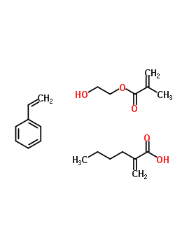 115708-76-4;26916-03-0  2-hydroxyethyl 2-methylprop-2-enoate; 2-methylenehexanoic acid; styrene