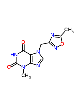115779-20-9  3-methyl-7-[(5-methyl-1,2,4-oxadiazol-3-yl)methyl]-3,7-dihydro-1H-purine-2,6-dione