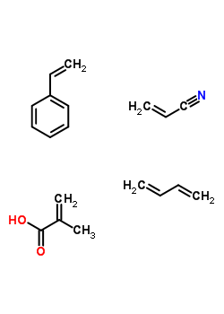 25214-09-9  buta-1,3-diene; 2-methylprop-2-enoic acid; prop-2-enenitrile; styrene