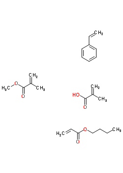25987-66-0;349551-47-9  butyl prop-2-enoate; methyl 2-methylprop-2-enoate; 2-methylprop-2-enoic acid; styrene